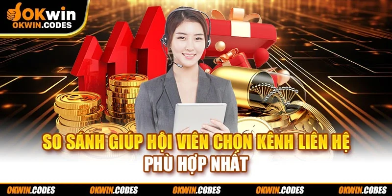 So sánh giúp hội viên chọn kênh liên hệ phù hợp nhất